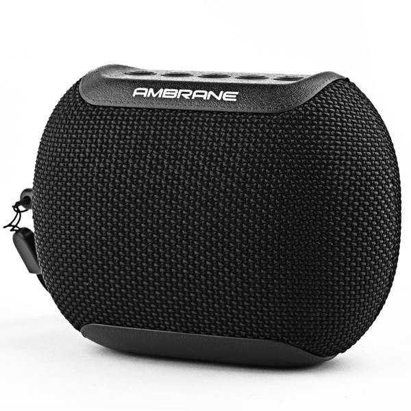 Ambrane 5W Bluetooth Speaker with High Bass, 7 Hours Battery, Waterproof IPX6 & Stereo Sound Using TWS (BT-47, Black)